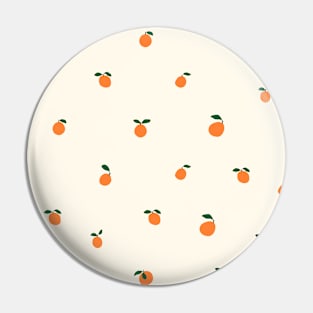 Oranges Fun pattern Pin