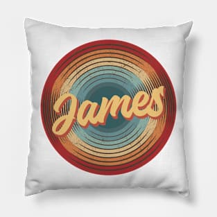 James Vintage Circle Pillow