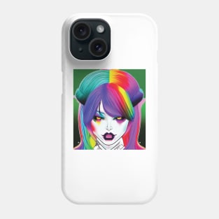 Rainbow Zombie Babe Phone Case