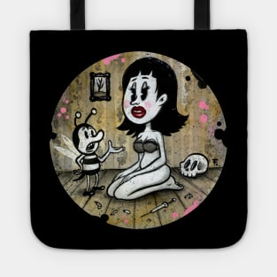 Moody Molly - A Vintage Creepy  Rubber Hose cartoon Graphic. Tote