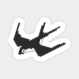 Cute Swallow pixel art (,black print) Magnet