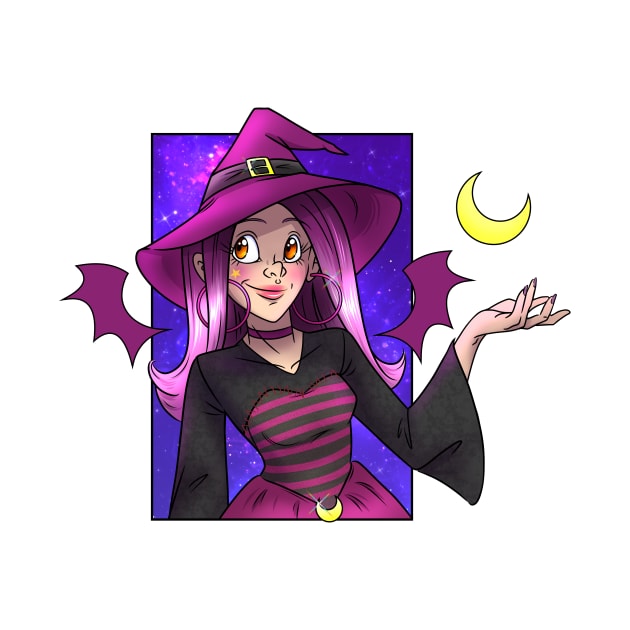 Crescent Moon Witch by Fizzy Vee