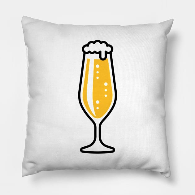 Pilsner Glass Slim (Beer Drinker / Pils / 2C) Pillow by MrFaulbaum