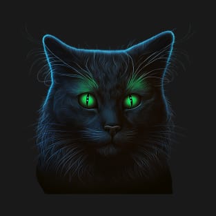 Glowing cat eyes in the dark T-Shirt