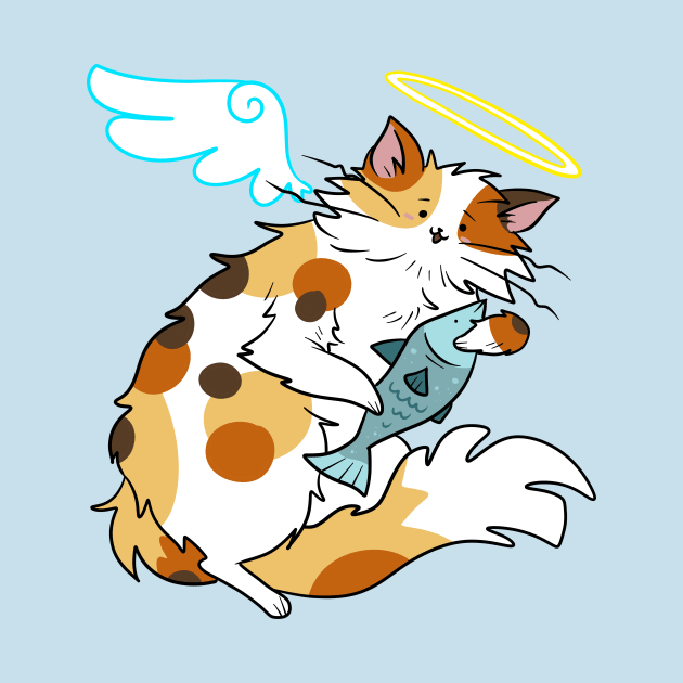 Fluffy Calico Cat Angel by saradaboru