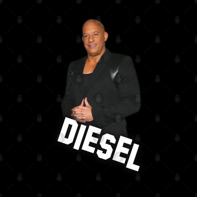 Vin Diesel - Inscription Diesel - Digital art #8 by Semenov