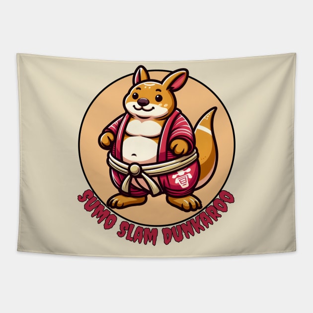 Sumo kangaroo Tapestry by Japanese Fever