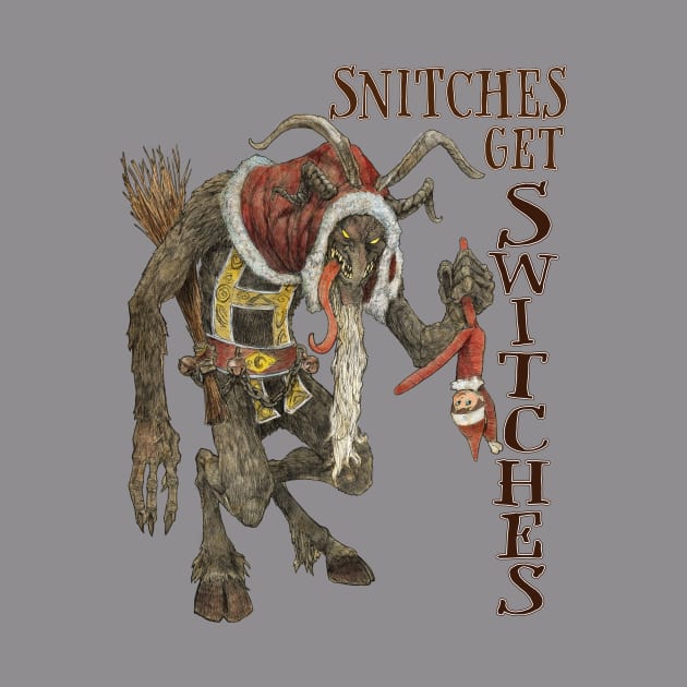 Krampus, or Snitches get switches by Bogelbear