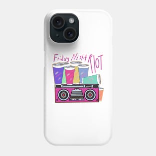 Friday Night Riot - boombox and party cups Phone Case