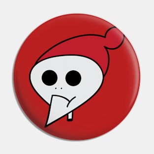 Comic Skull head with hat Pin