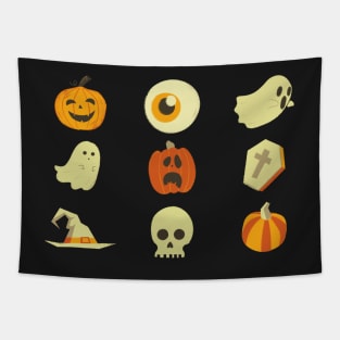 Cute and Spooky Halloween Staples Collection: Ghosts, Pumpkins, and more classics! Tapestry