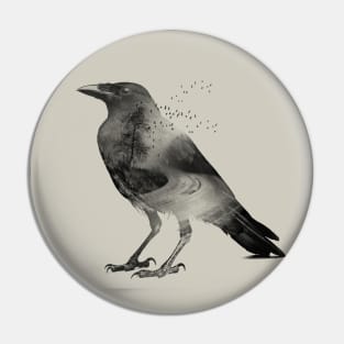 Raven sky Pin