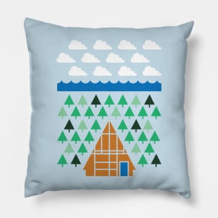 Tiny Forest by the Sea Pillow