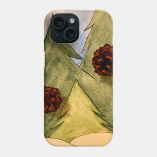 3D Winter Trees Phone Case