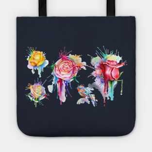 Roses watercolor hand drawn Tote