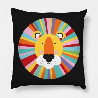 Rainbow lion Pillow