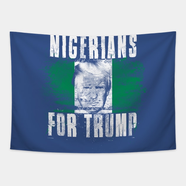 Nigerians For Trump - Trump 2020 Patriotic Flag Tapestry by Family Heritage Gifts