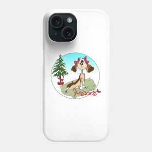 Cartoon Spaniel. Christmas. Phone Case