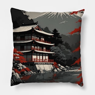 Gifu Japan Vintage Poster Tourism Pillow