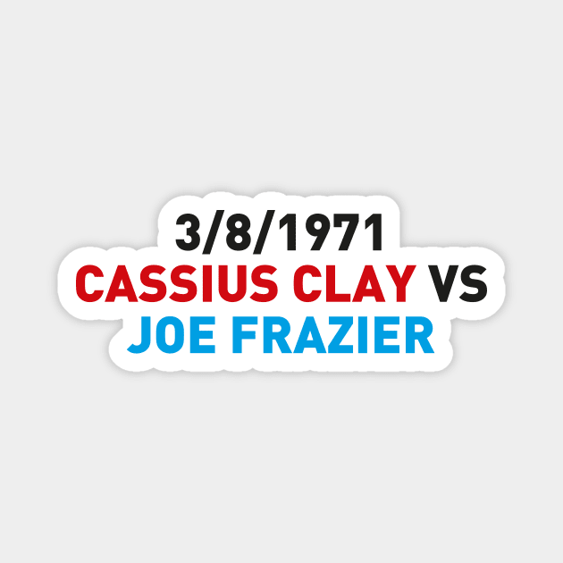 Cassius Clay vs Joe Frazier 1971 Magnet by Anne-Marie van Warmerdam