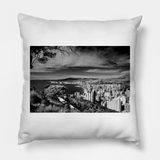 Benidorm Skyline Cityscape Costa Blanca Spain Pillow