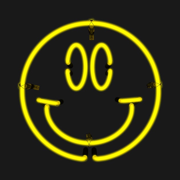 Neon Happy Face by Ellz