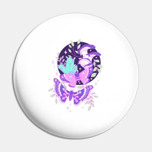 Whimsical Witch - Purple Glow Pin