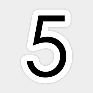 Simple Black Number #5 Five Magnet