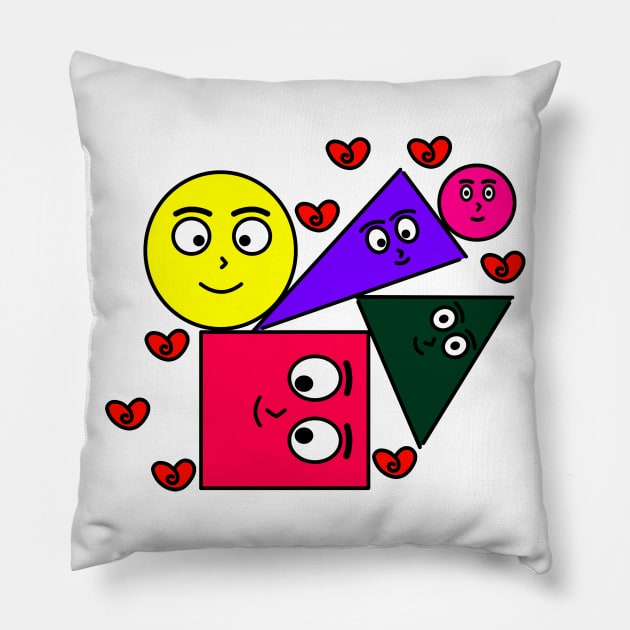 Mathematical Objects Pillow by Osmi Anannya