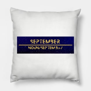 Word September Pillow
