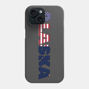 Alaska State Flag/ American Flag Logo Phone Case