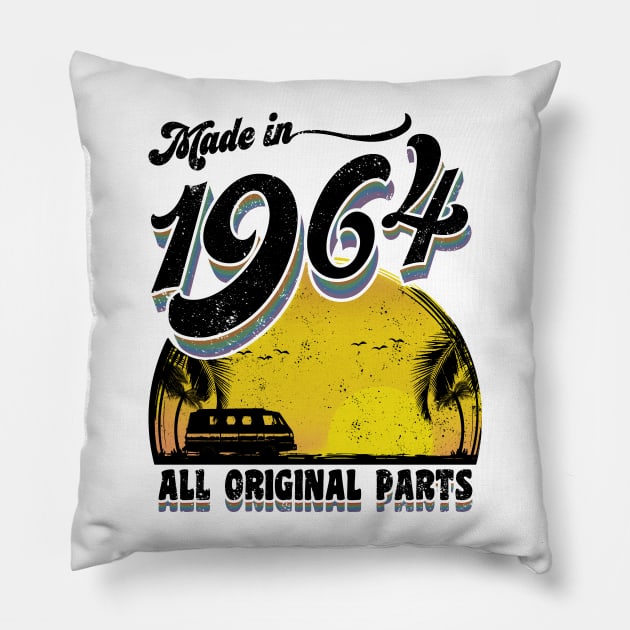 Made in 1964 All Original Parts Pillow by KsuAnn