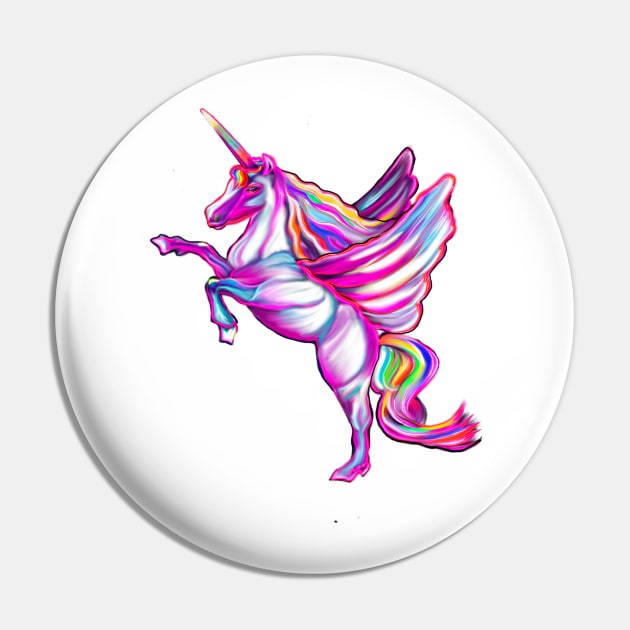 Unicorn - rainbow, sparkly, glittery, magical, winged unicorn Pin by Artonmytee