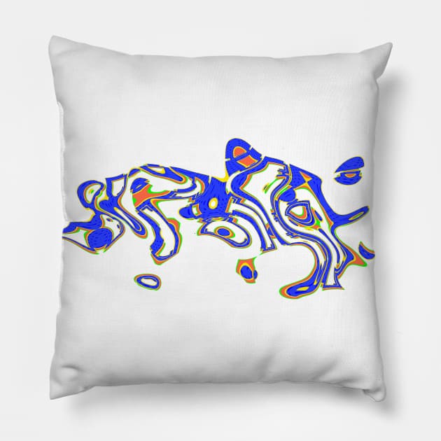 Blue Monday Pillow by stefy