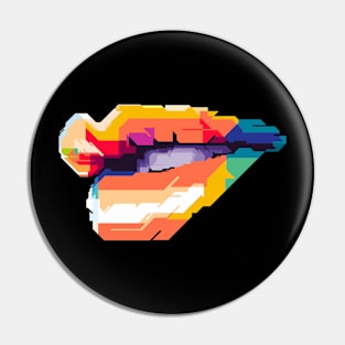 Mouth wpap pop art Pin