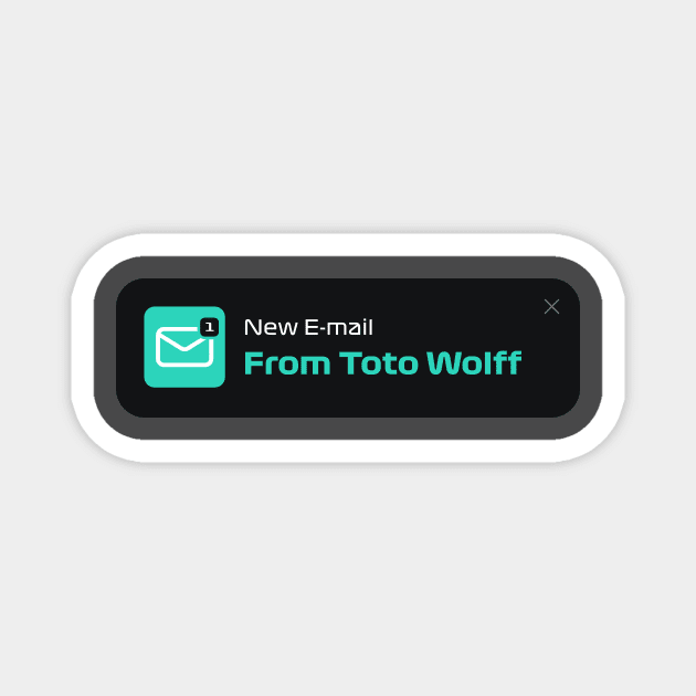 Toto Wolff Email Magnet by Onwards Upwards