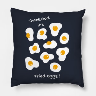 Cute Cartoon Fried Eggs Hand Drawn Pillow