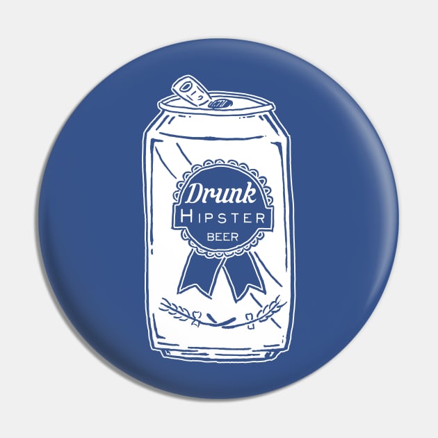 Drunk Hipster Beer Pin by UselessRob