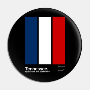 Tennessee State Flag // Original Minimalist Artwork Poster Design Pin