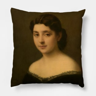 Portrait of a Woman by Jean-Jacques Henner Pillow