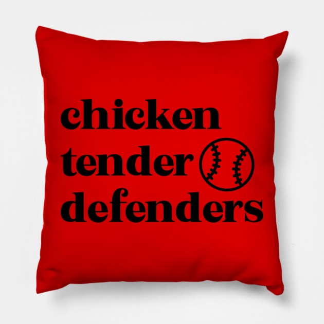 Chicken Tender Defenders 19 Pillow by LetsOverThinkIt