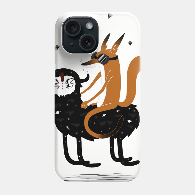 SPACE FOX WANDERER Phone Case by AnyaVolk