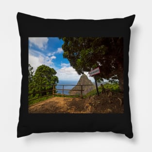 Petit Piton from the Tet Paul Nature Trail Saint Lucia Pillow