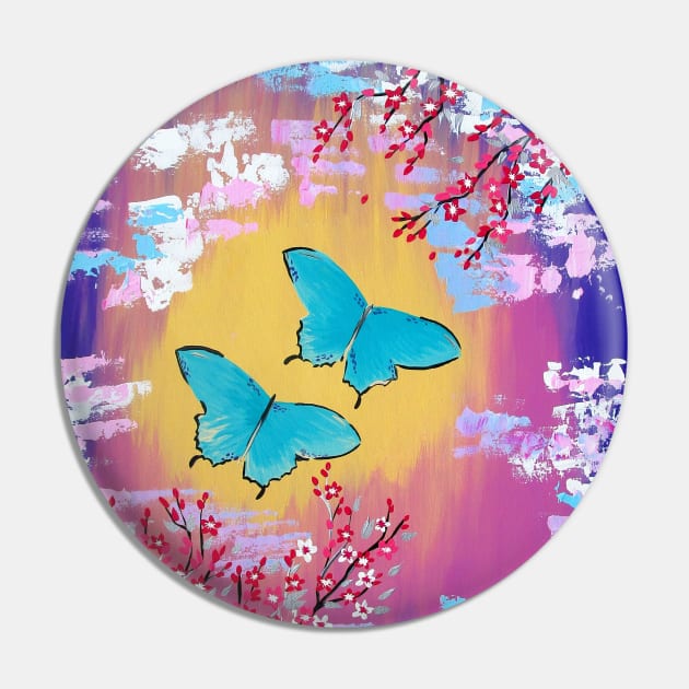 Abstract Butterflies Pin by SheerJoy