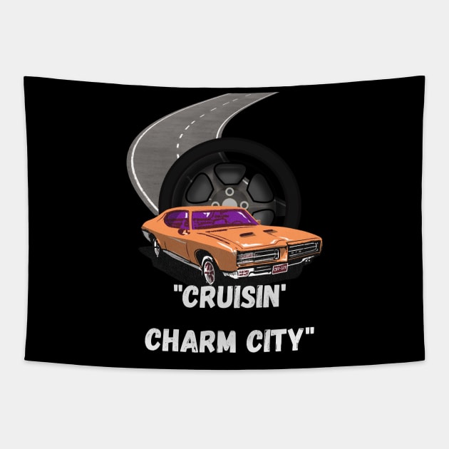 CRUISIN CHARM CITY DESIGN Tapestry by The C.O.B. Store