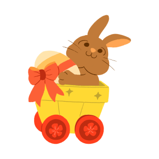 Bunny With Train T-Shirt