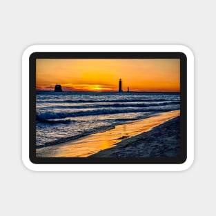 “Grand Haven Lighthouse at Sunset” Magnet