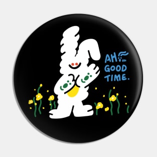 Smile Rabbit Have A Good Time Pin