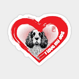 I Love My English Cocker Spaniel - Energetic dog - I Love my dog Magnet