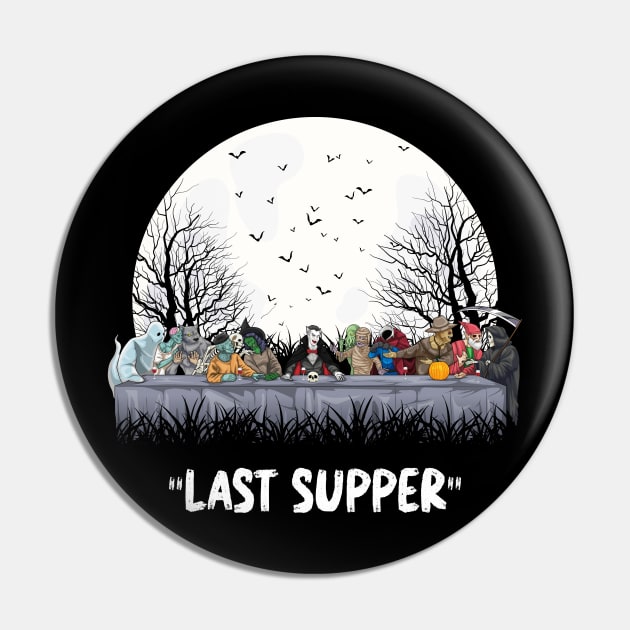 The Last Spooktacular Supper: A Halloween Twist Pin by GoshWow 